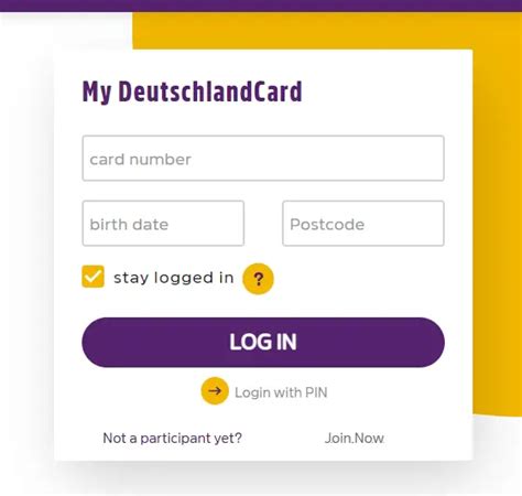 deutschlandcard login geht nicht